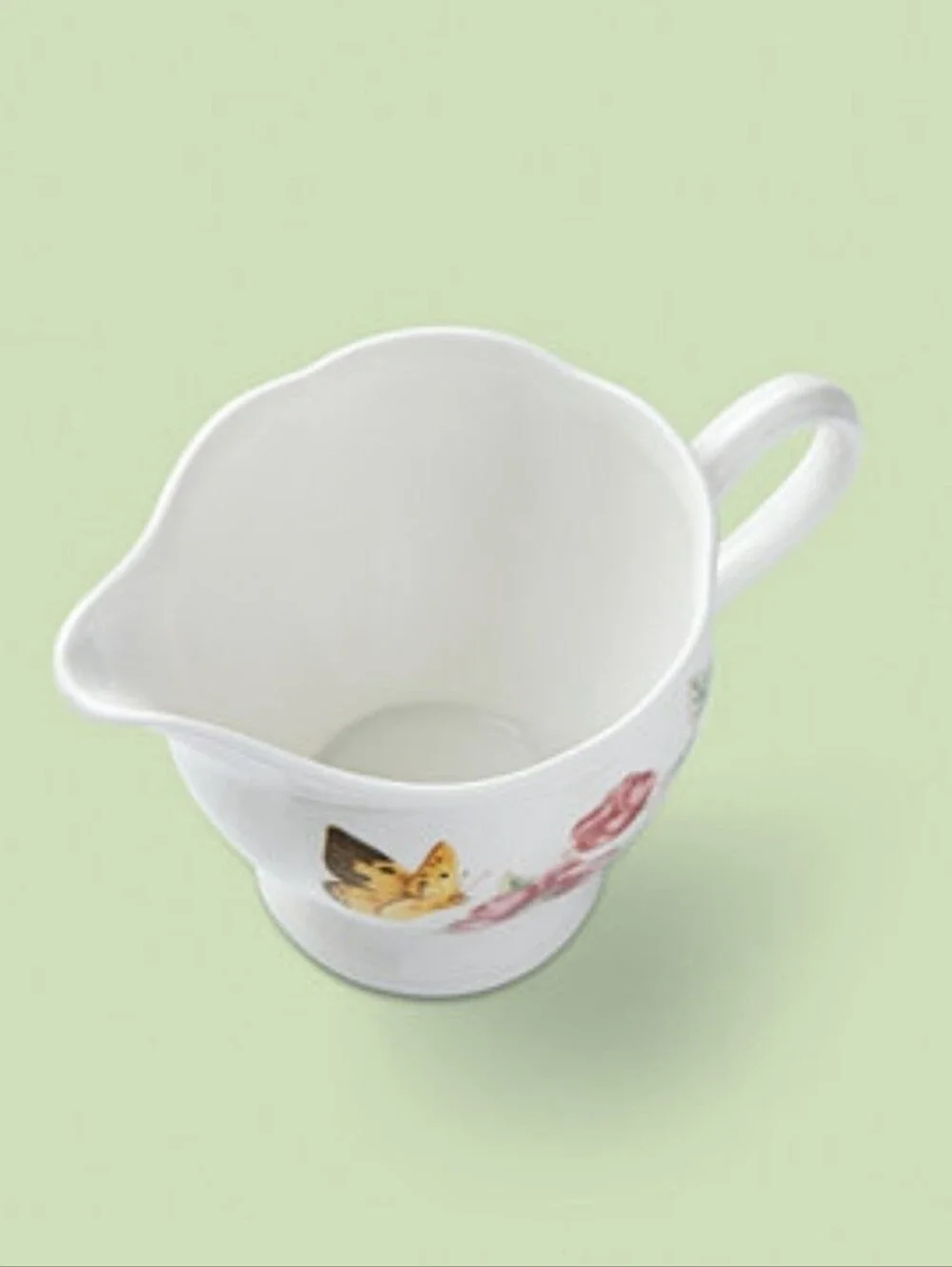 Lenox Butterfly Meadow Floral Porcelain Creamer Pitcher, EUC, Pink, Yellow, Blue